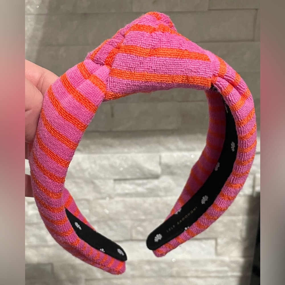 Lele Sadoughi Terry Headband (Fuchsia/Tangerine)